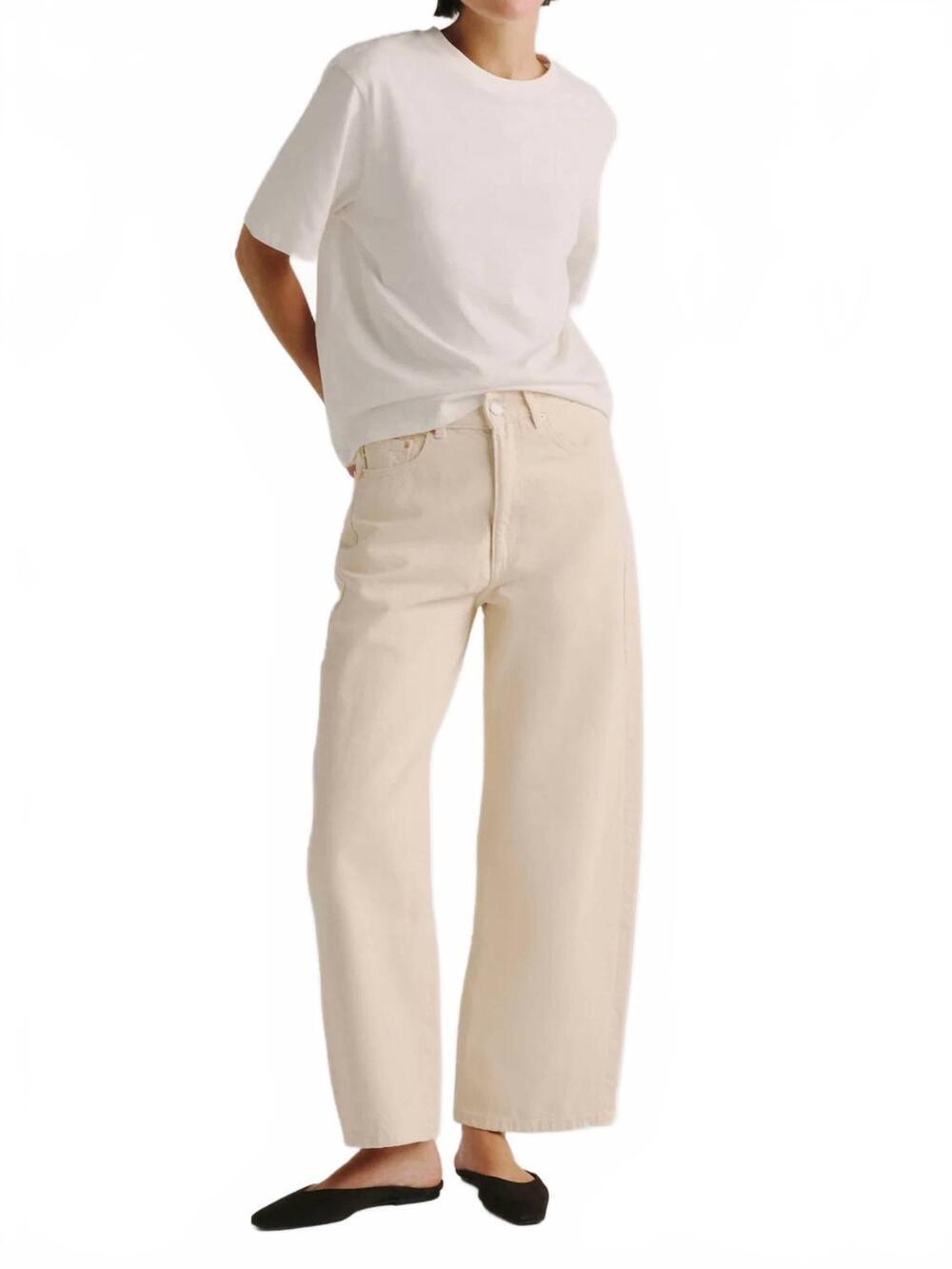 NEW DL1961 - WOMEN'S relaxed barrel jean in flax